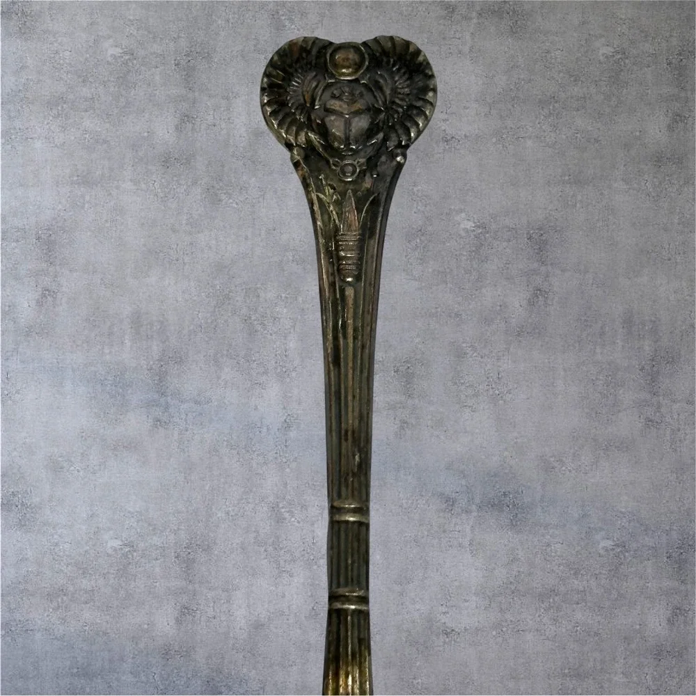 HTF Vintage Everts Spoon‎ Egyptian Revival Scarab Silverplate Souvenir